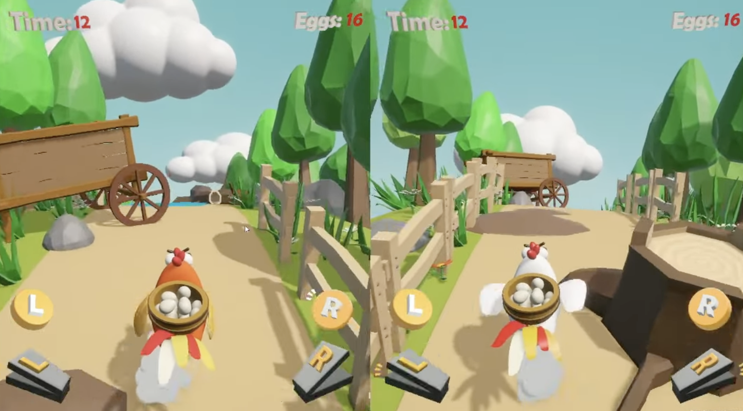 Split-screen co-op gameplay