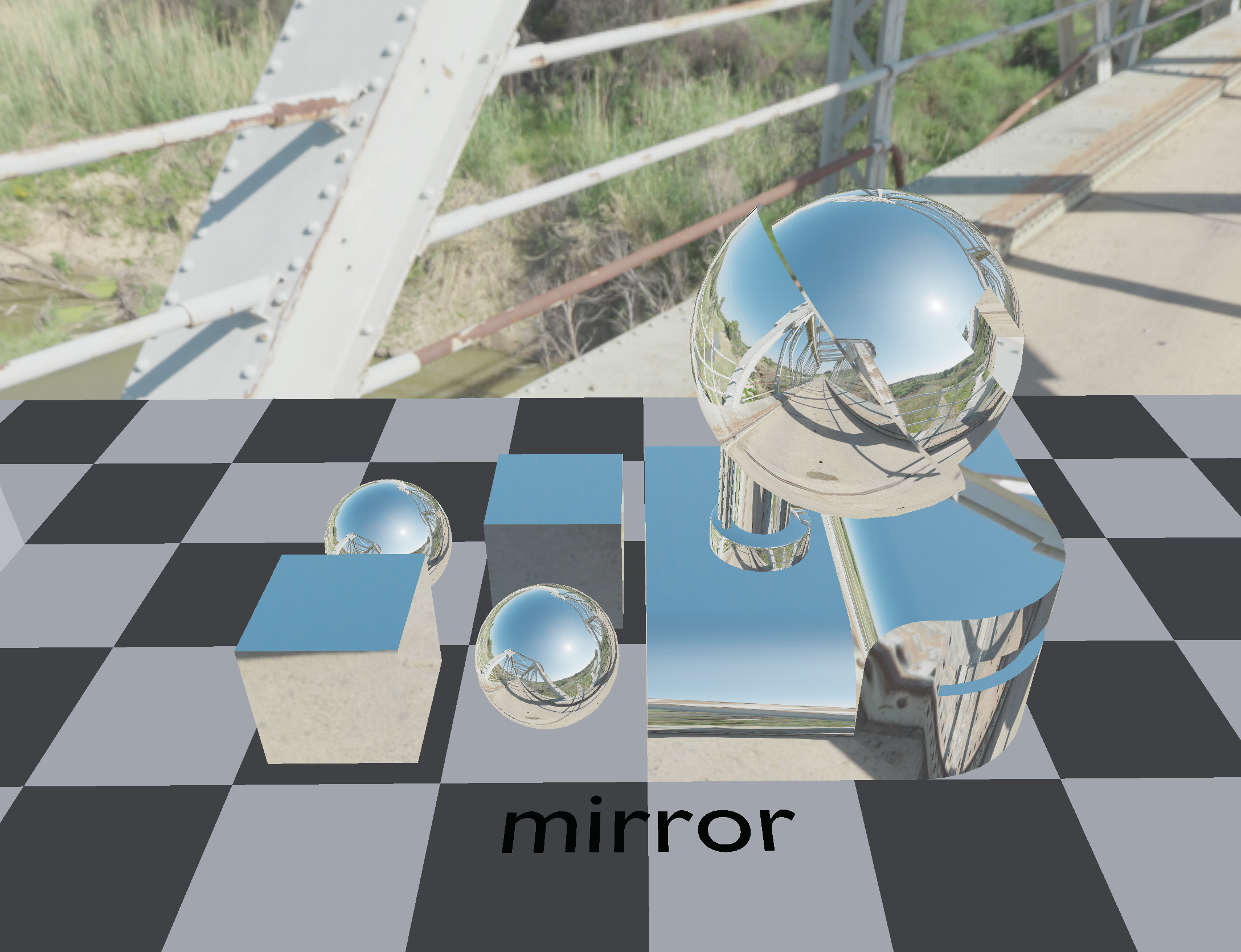 Mirror reflections with environment mapping